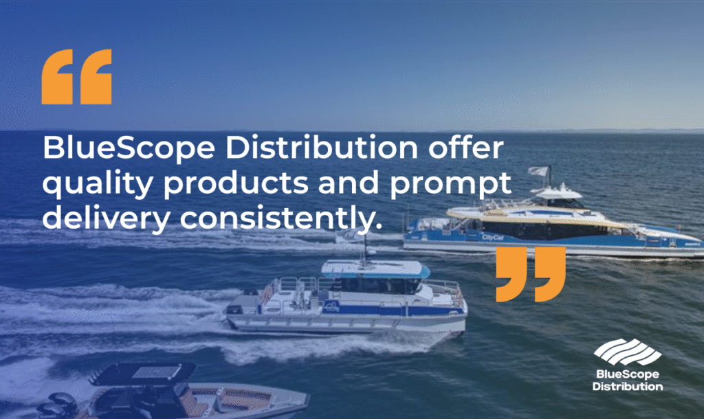 bluescope distribution offers us peace of mind witht heir quality steel products backed by their team’s nowledge and technical support. (1)